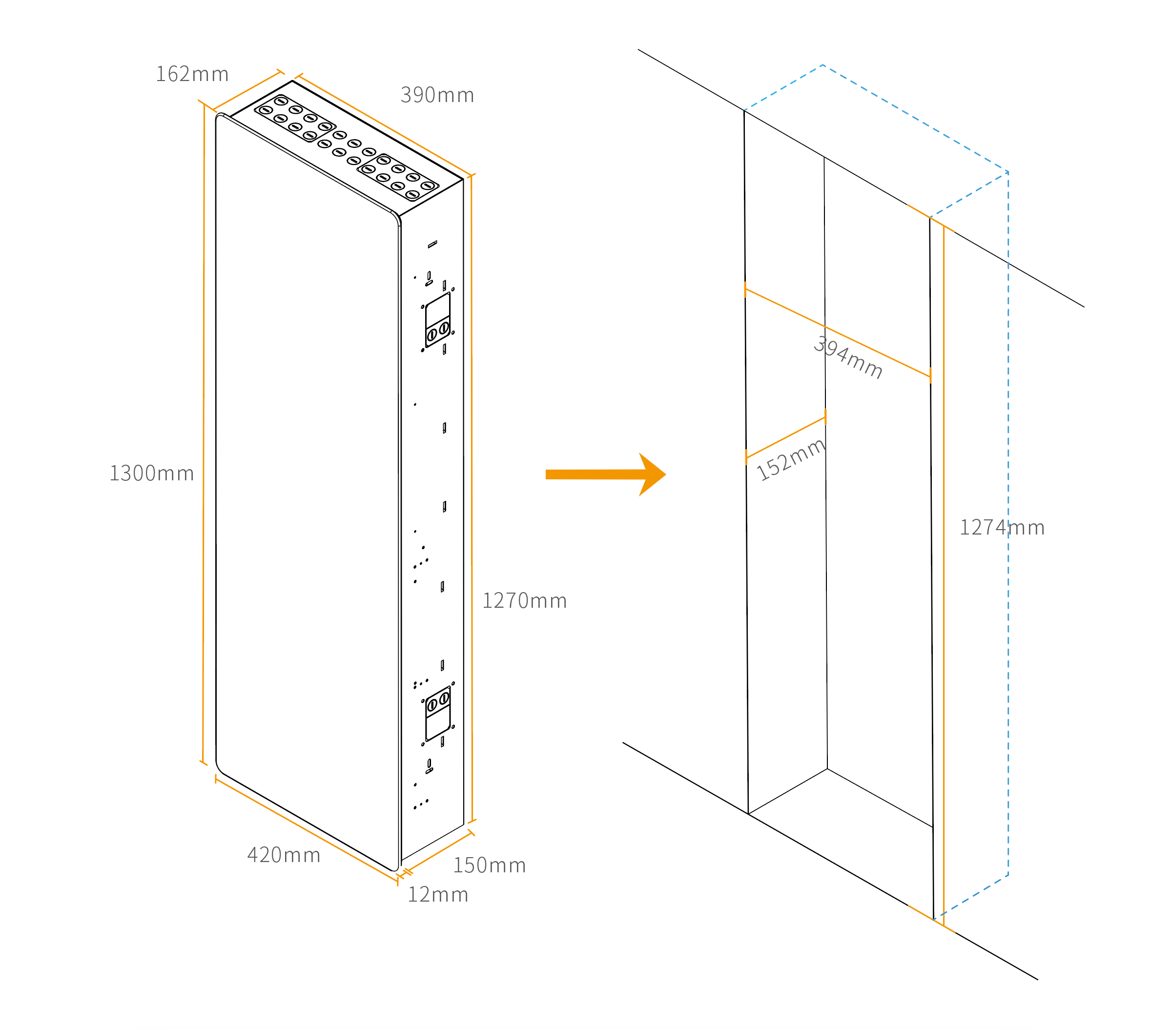 暗裝立體示意圖